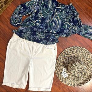 Chico's White Jean Shorts